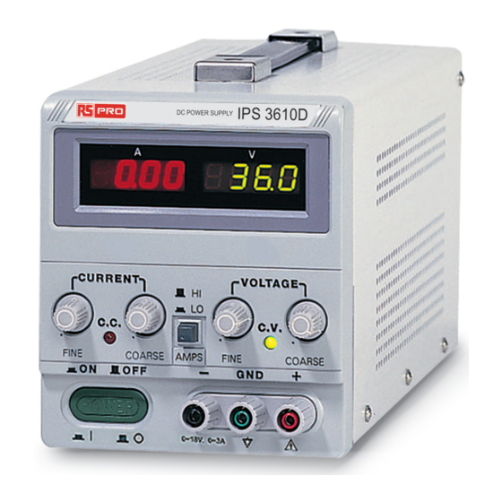 RS PRO IPS-606D Instruction Manual
