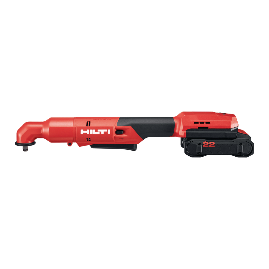 HILTI SIW 4R-22 - Cordless Impact Wrench Manual