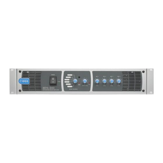 Cloud MPA Series Installation And User Manual