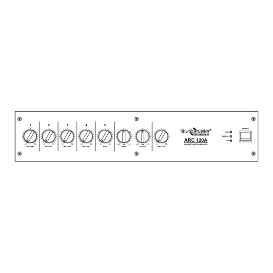 Studiomaster Professional ARC Series Instruction Manual