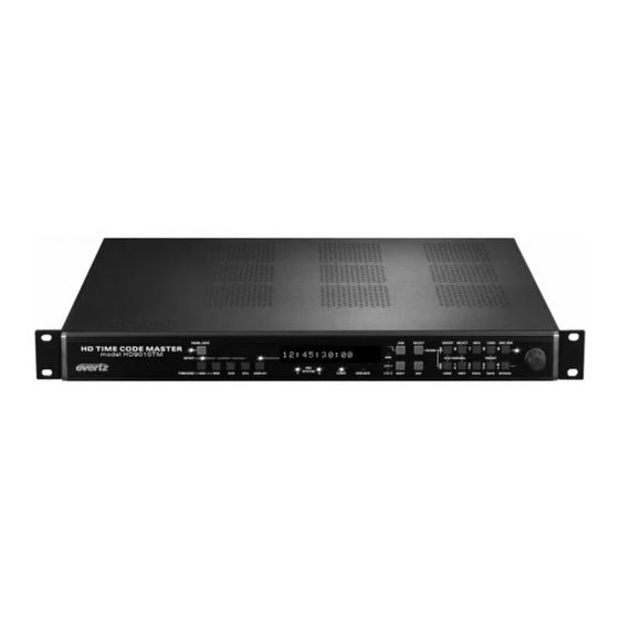 evertz HD9010TM-IRIG Instruction Manual