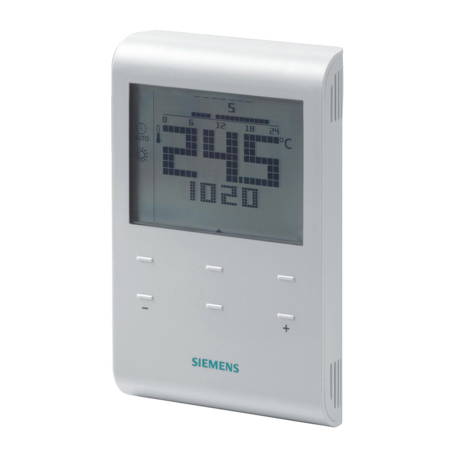 RDE10 - Room thermostat with 7-day time switch and LCD