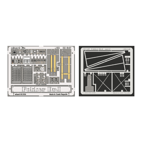 Eduard Fokker Dr.I Assembly Instructions