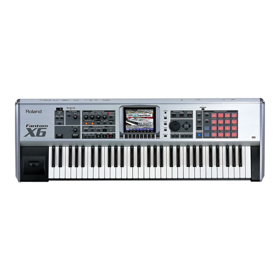 Roland Fantom X6 Supplementary Manual
