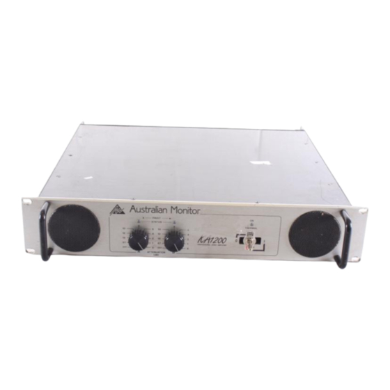 AUSTRALIAN MONITOR KA1200 Operation Manual