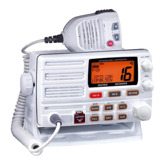 Standard Horizon Matrix GX3000E Owner's Manual