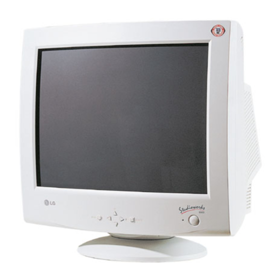 User Manuals: LG StudioWorks 900B CRT Monitor