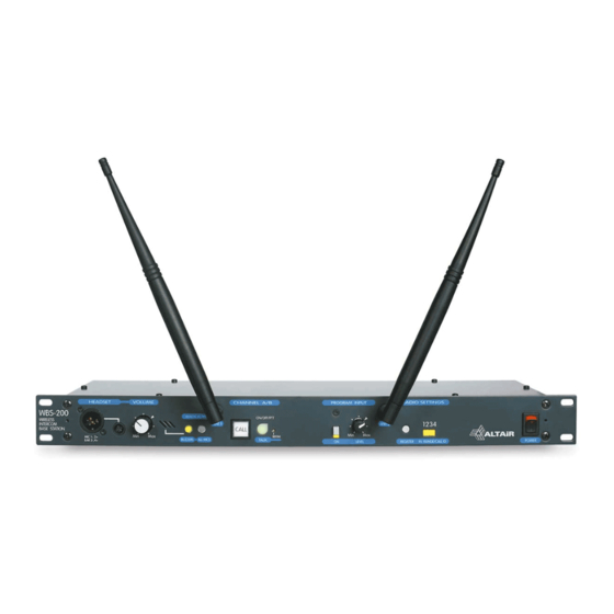 ALTAIR WBS-200 Manuals