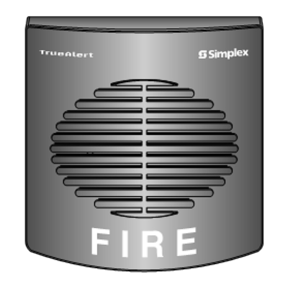 Simplex TrueAlert 4901 Installation Instructions Manual