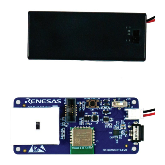 Renesas OB1203SD-BT2-EVK Quick Start Manual