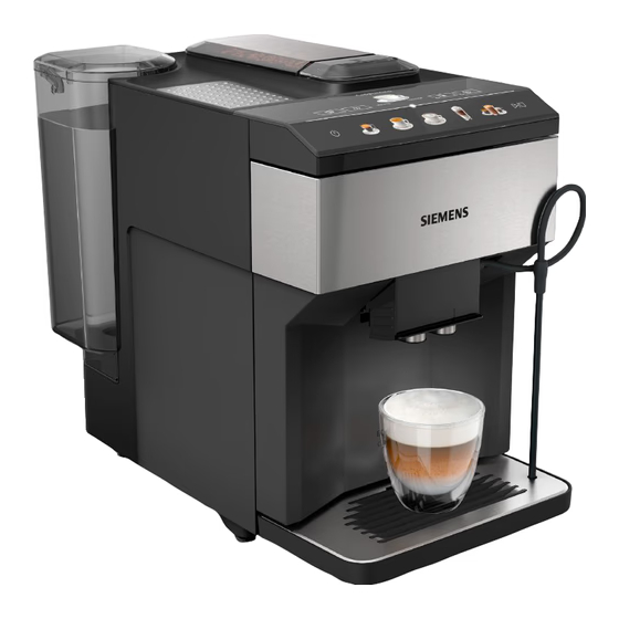 Siemens EQ500 integral TQ51 Series Information For Use