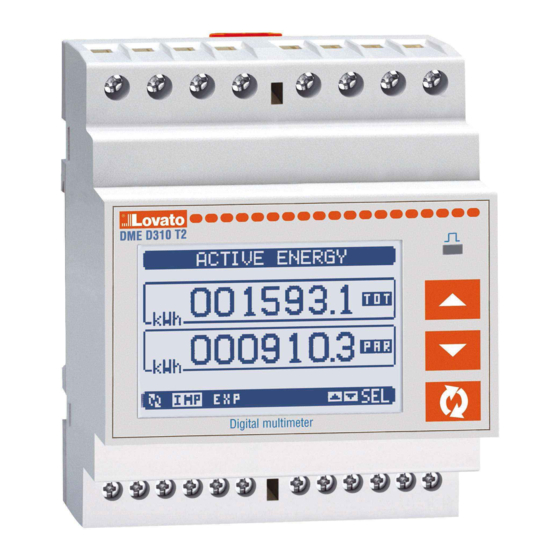 LOVATO ELECTRIC DME D310 T2 Instruction Manual