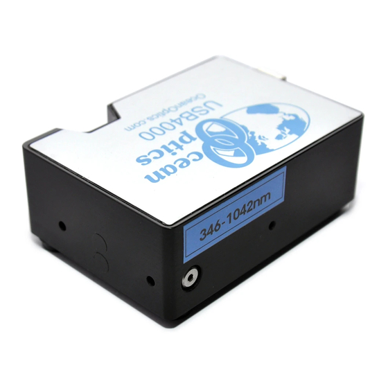 Ocean Optics USB4000 Installation And Operation Manual