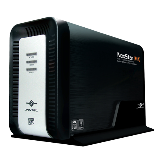 Vantec Dual Bay External HDD Enclosure NexStar MX User Manual