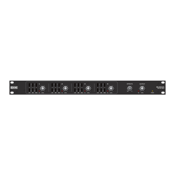 Rane MLM42S Manual