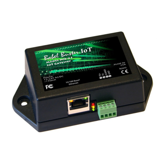 CONTROL SOLUTIONS Babel Buster MQ-61 Quick Start Manual