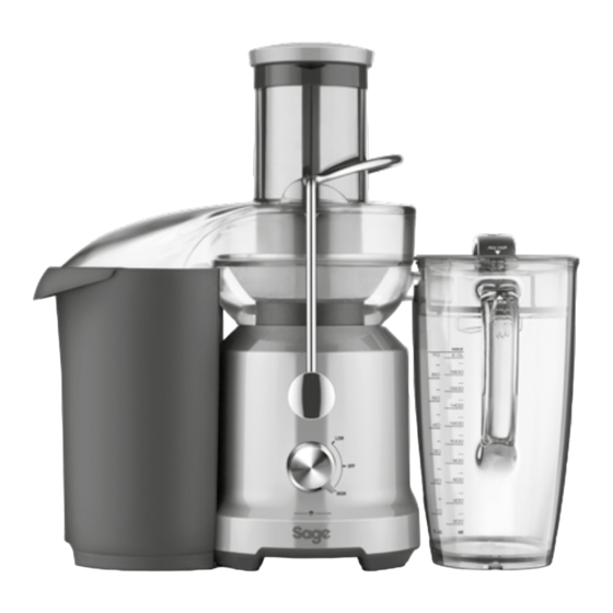 User Manuals: Sage the Nutri Juicer Cold Centrifugal