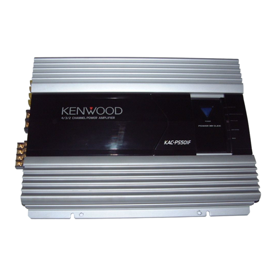Kenwood KAC-PS501F Instruction Manual