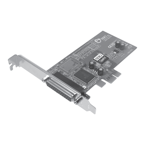 SIIG CyberParallel PCIe Quick Installation Manual