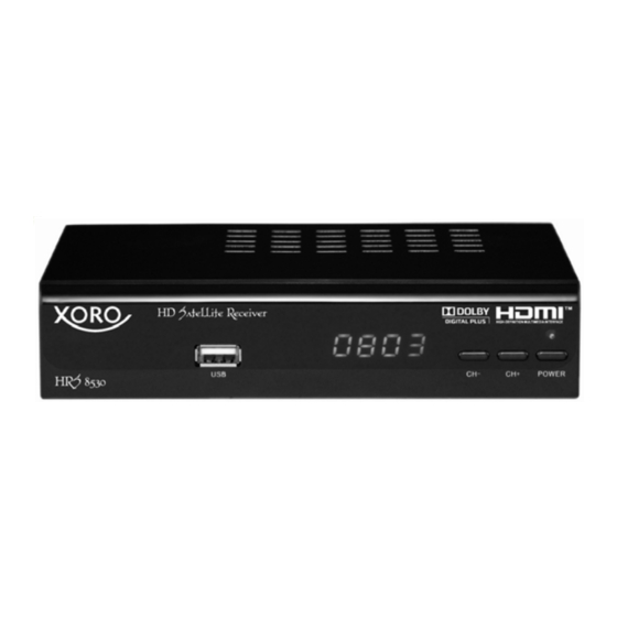Xoro HRS 8530 User Manual
