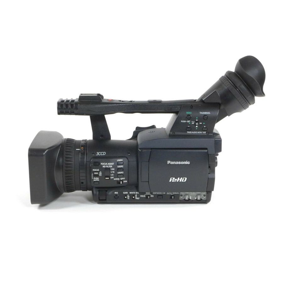 Panasonic AG-HPX170P Operating Instructions Manual