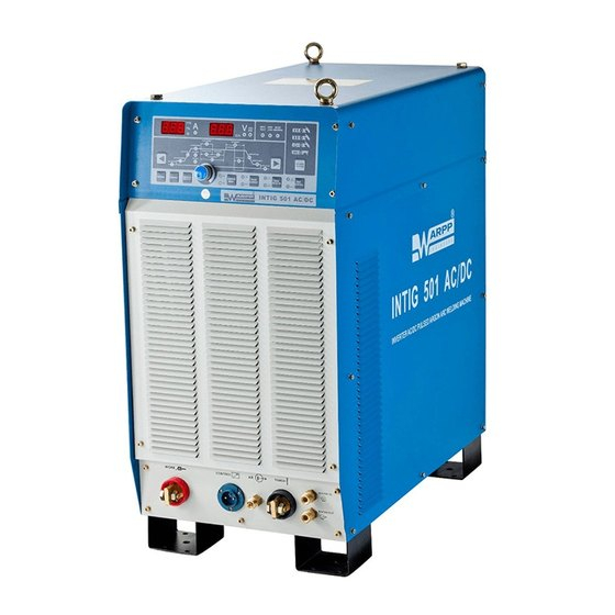 WARPP INTIG 316 AC/DC Operator's Manual