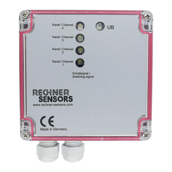 Rechner Sensors KXA-5-1 Series Adjustment Instructions Manual