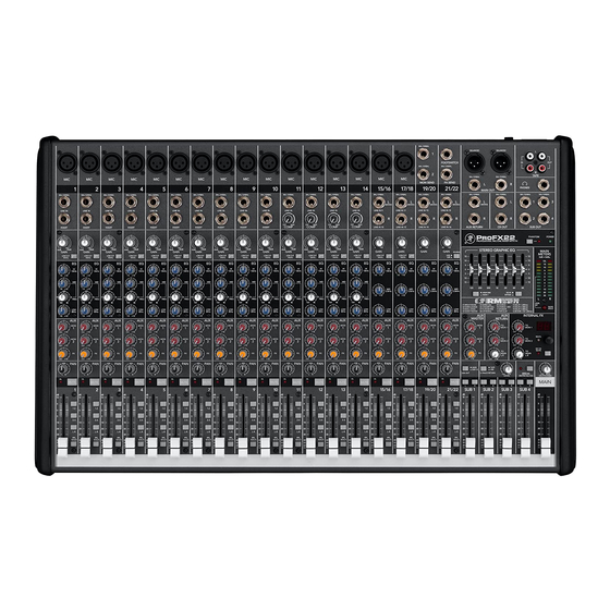 Mackie PROFESIONAL EFFECTS MIXER WITH USB PROFX16 User Manual