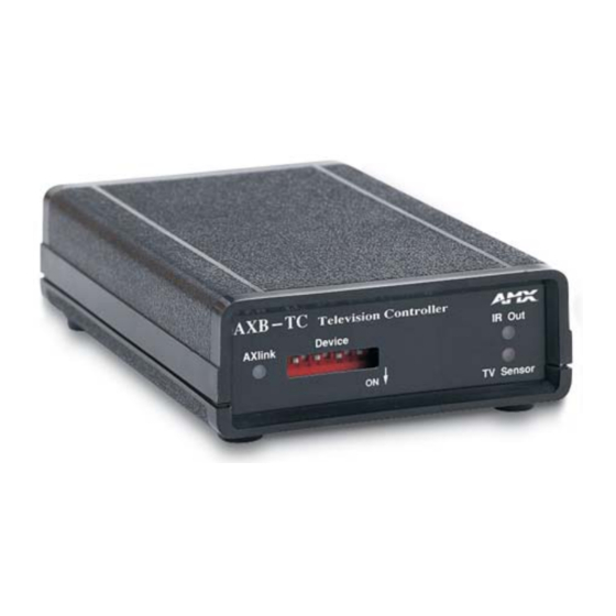 AMX AXB-TCTCR TELEVISION CONTROLLERRECEIVER Instruction Manual