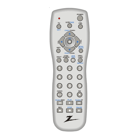 AmerTac ZP305 Universal Remote Control Manuals
