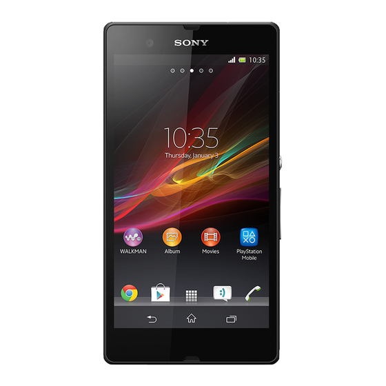 Sony Xperia Z Quick Start Manual