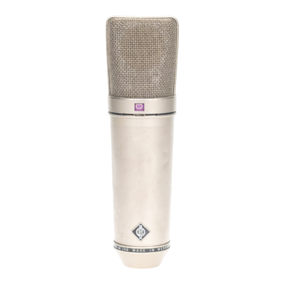 Neumann M 269c Operating Instructions Manual