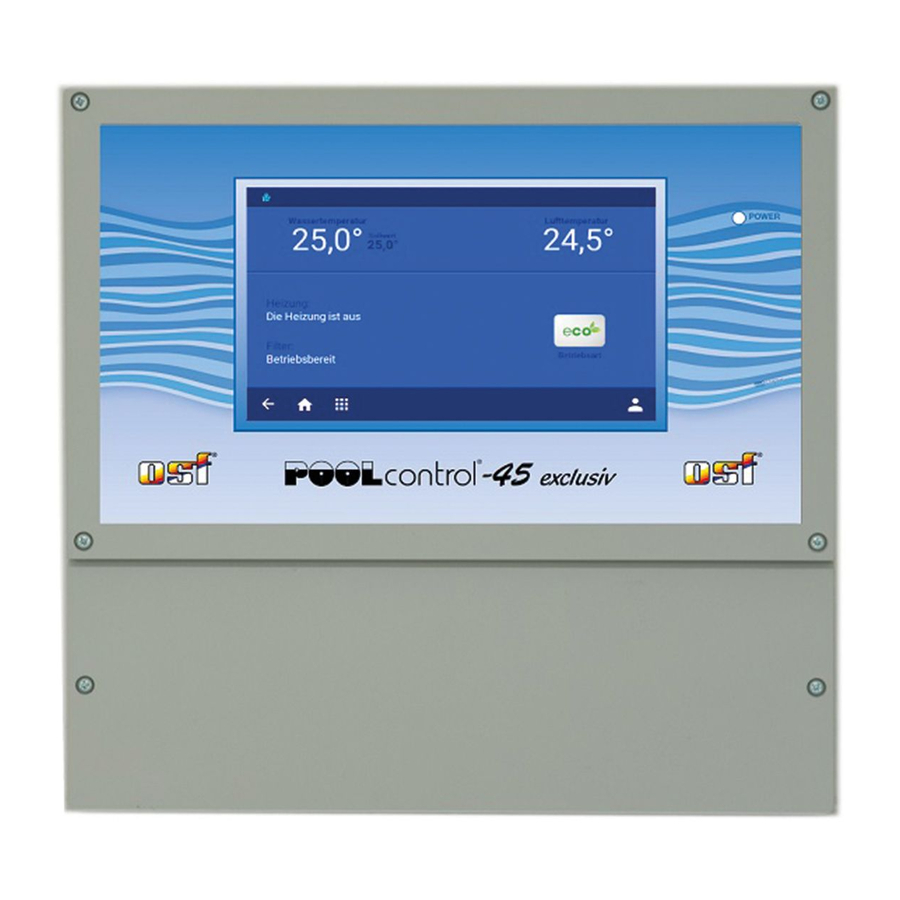 OSF POOLcontrol-45 exclusiv Installation And Operating Instructions Manual
