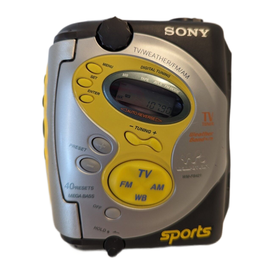Sony Sports Walkman WM-FS422ST Manuals