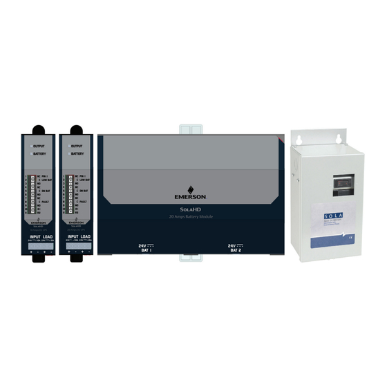 Emerson SolaHD SDU DC UPS B Series User Manual