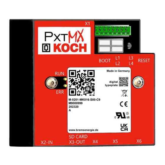 Koch PxtMX Operating Manual