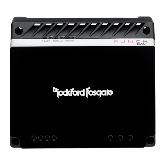 Rockford Fosgate P400-1 Installation & Operation Manual