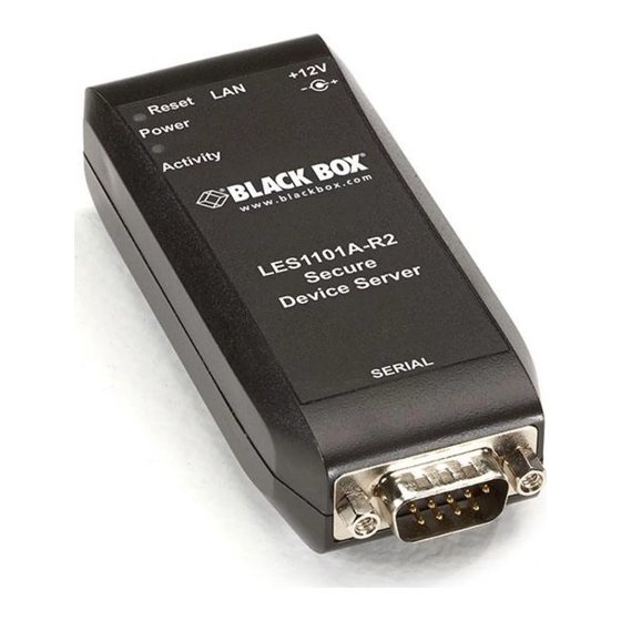 User Manuals: Black Box LES1101A-R2 Device Server