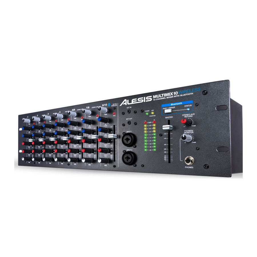 Alesis MultiMix 10 Wireless - Mixer Manual