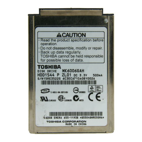 Toshiba HDD1544 Manuals