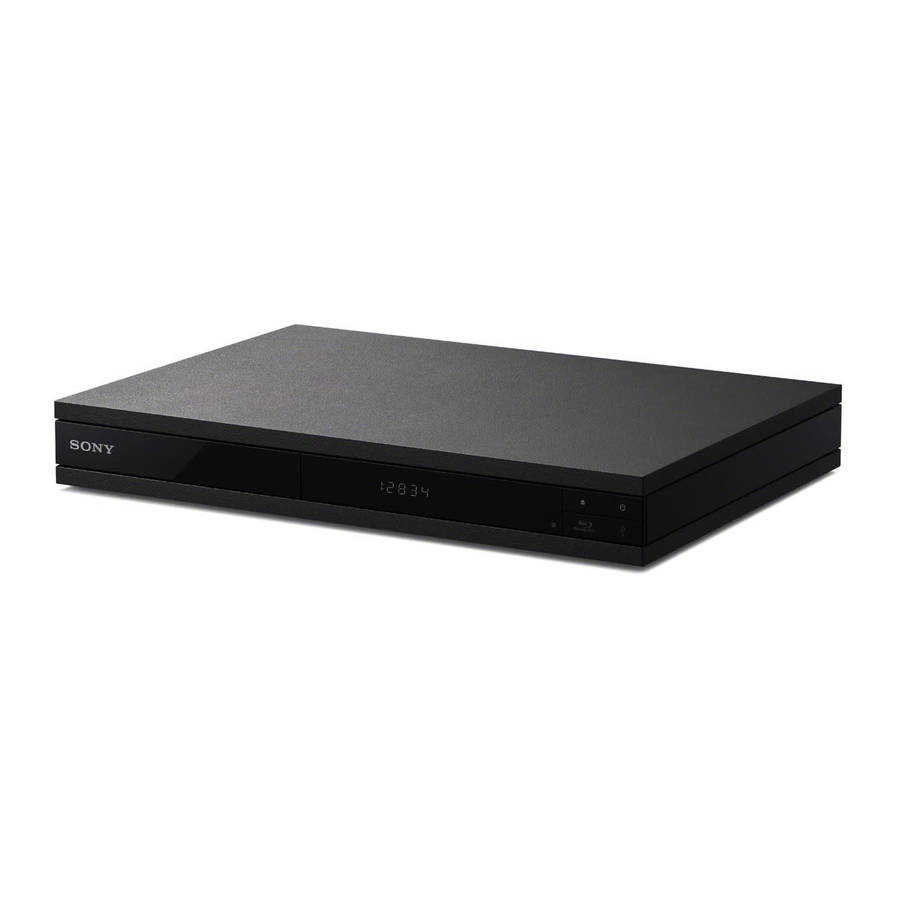 User Manuals: Sony UHP-H1 Blu-ray Disc Player