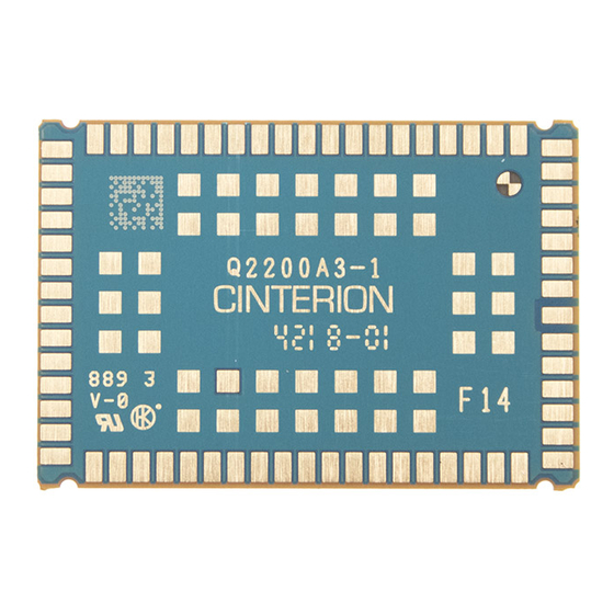 Gemalto CINTERION BGS2-E Release Notes