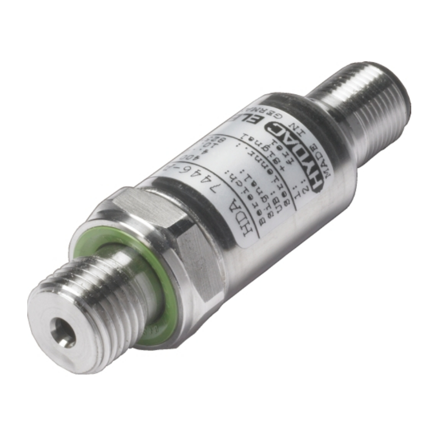 HYDAC ELECTRONIC HDA 7400 Quick Manual