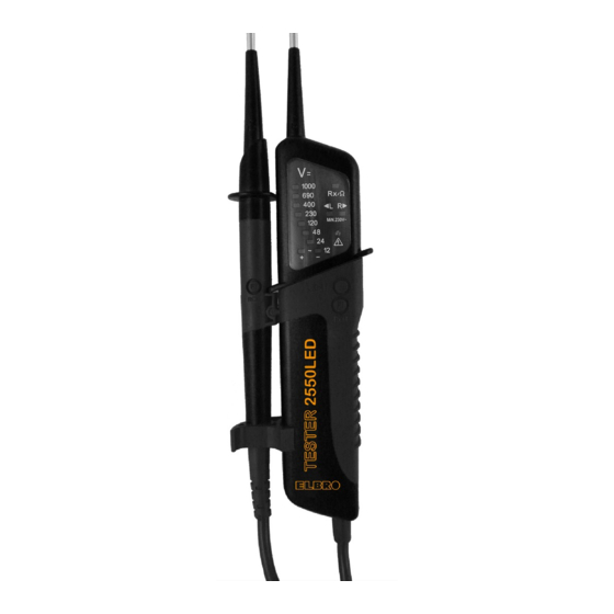 ELBRO TESTER 2550LED Operating Instructions Manual