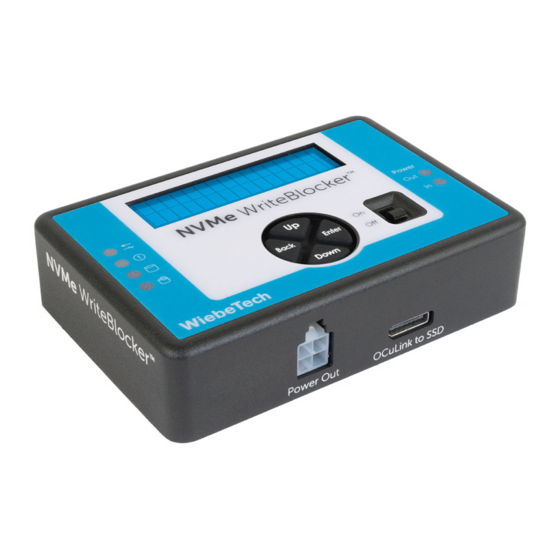 WiebeTech NVMe WriteBlocker Quick Start Manual