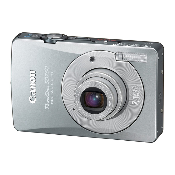 Canon PowerShot SD750 User Guide Advanced User Manual
