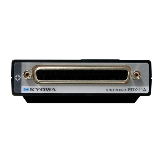 KYOWA EDX-11A Instruction Manual