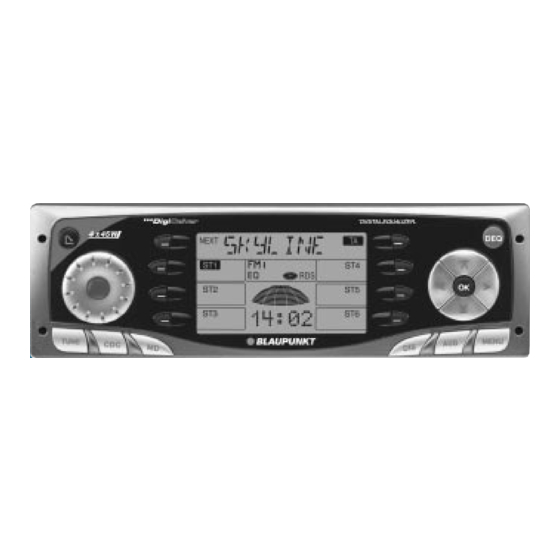Blaupunkt Hamburg CD70 Installation Instructions Manual