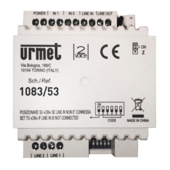 urmet domus 1083 Manual