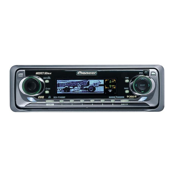 Pioneer DEH-P7400MP Installation Manual